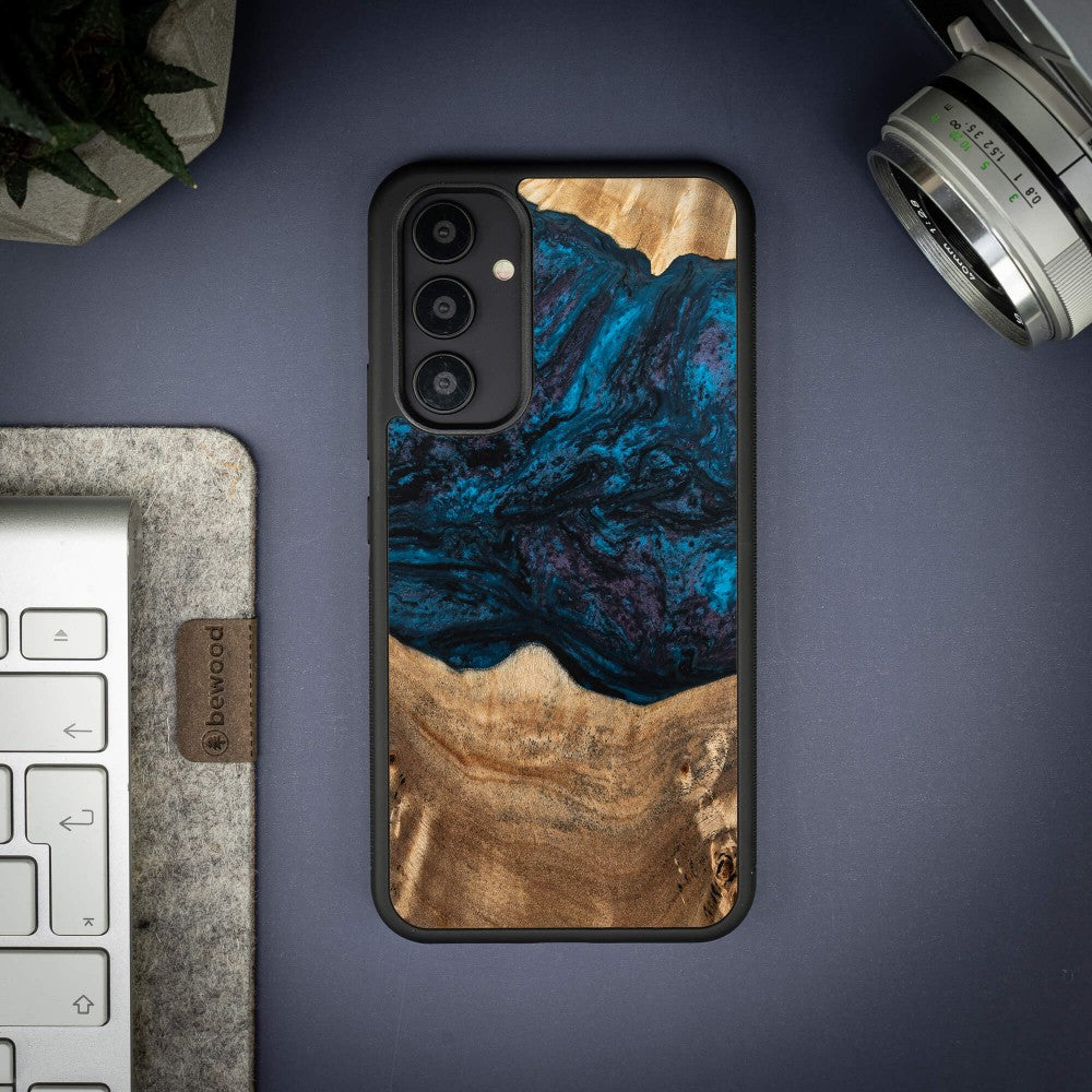 Holzhülle für Galaxy A54 5G, Bewood Unique Planets Neptun
