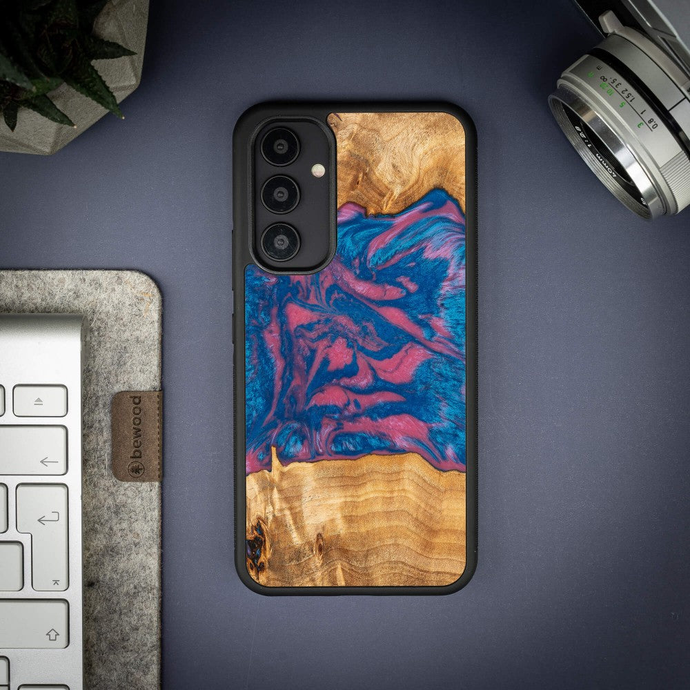 Holzhülle für Galaxy A54 5G, Bewood Unique Neons Vegas