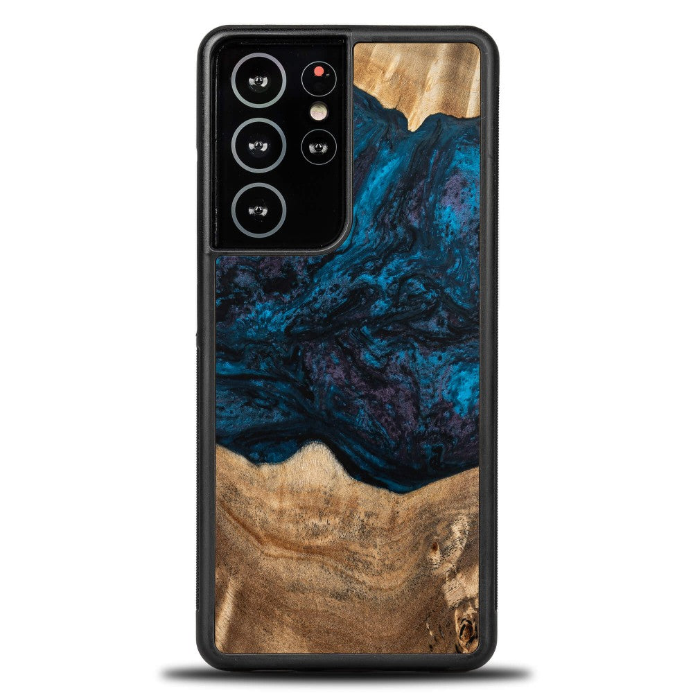 Holzhülle für Galaxy S21 Ultra, Bewood Unique Planets Neptun