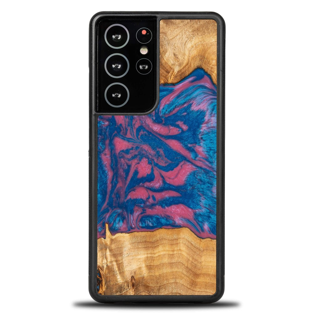 Holzhülle für Galaxy S21 Ultra, Bewood Unique Neons Vegas
