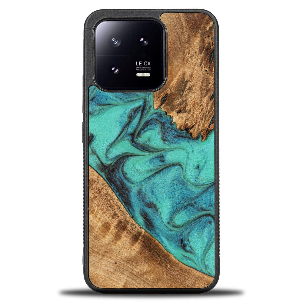 Holzhülle für Xiaomi 13, Bewood Unique Turquoise