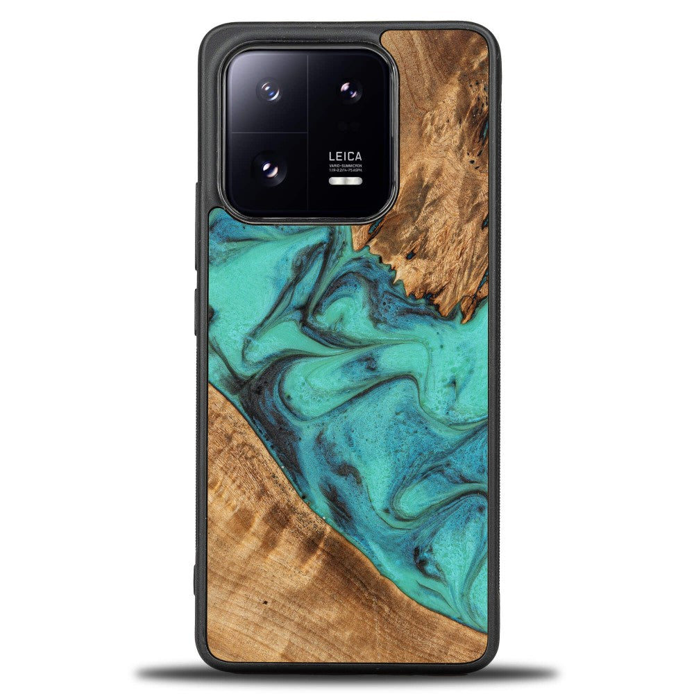 Holzhülle für Xiaomi 13 Pro, Bewood Unique Turquoise