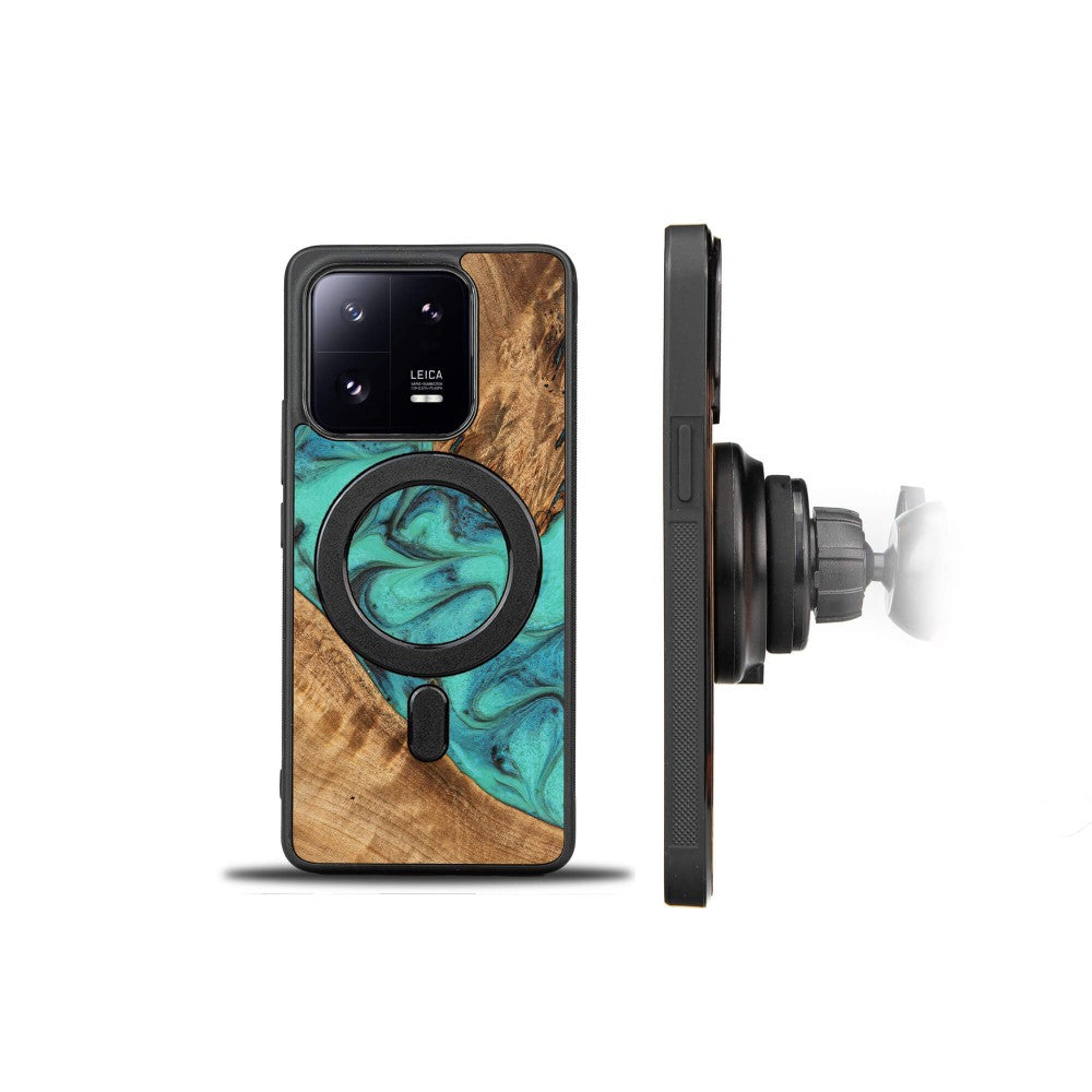 Holzhülle für Xiaomi 13 Pro, Bewood Unique Turquoise