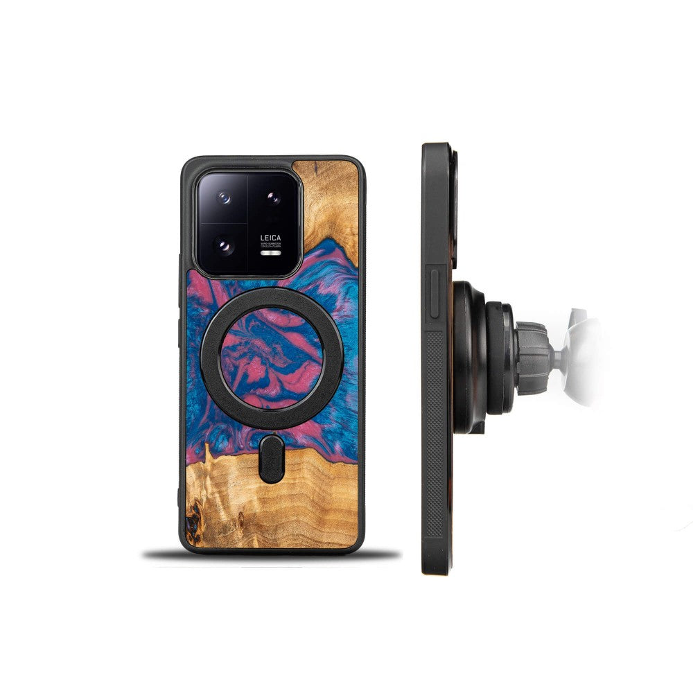 Holzhülle für Xiaomi 13 Pro, Bewood Unique Neons Vegas