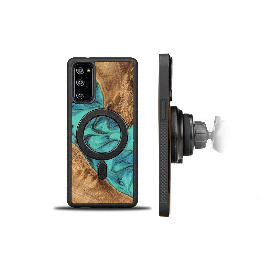 Holzhülle für Galaxy S20 FE, Bewood Unique Turquoise