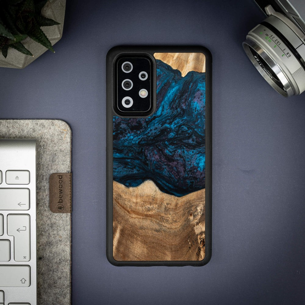 Holzhülle für Galaxy A72 5G, Bewood Unique Planets Neptun