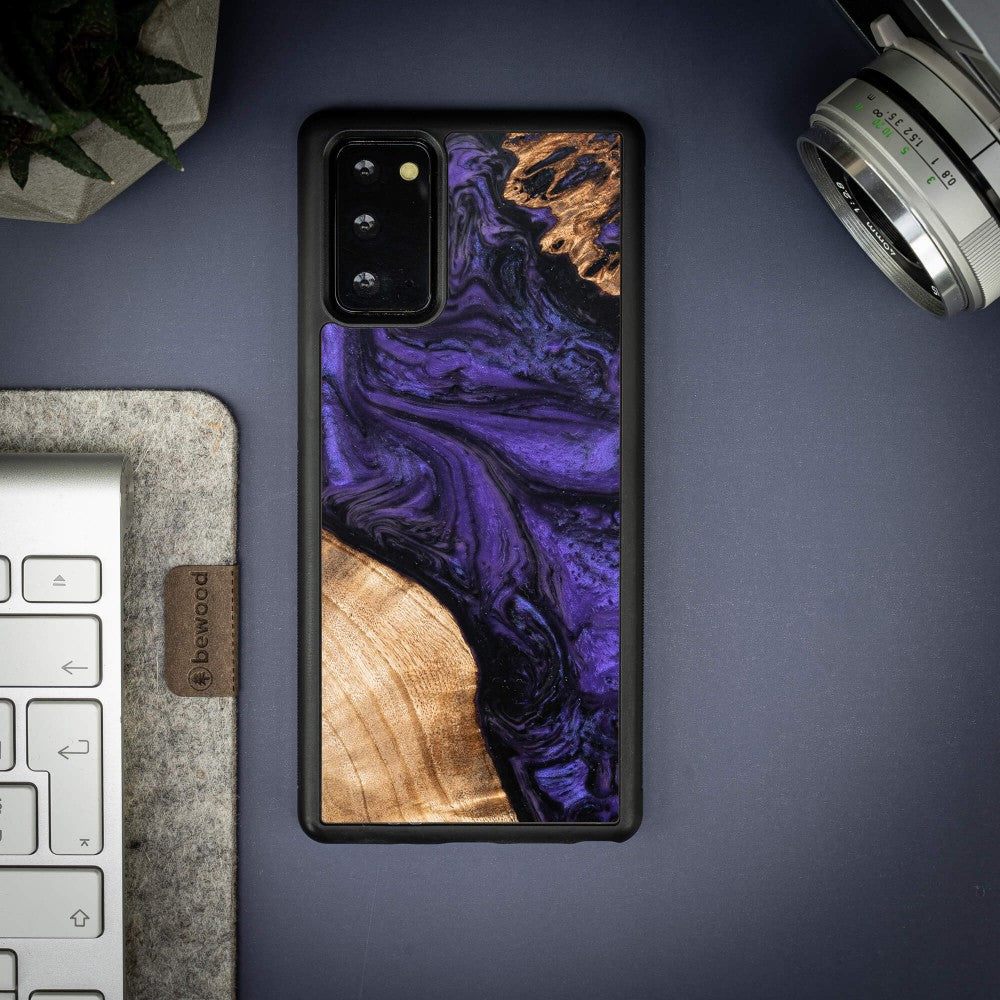 Holzhülle für Galaxy Note 20, Bewood Unique Violet