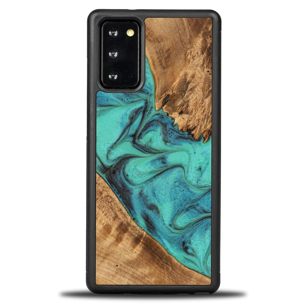 Holzhülle für Galaxy Note 20, Bewood Unique Turquoise