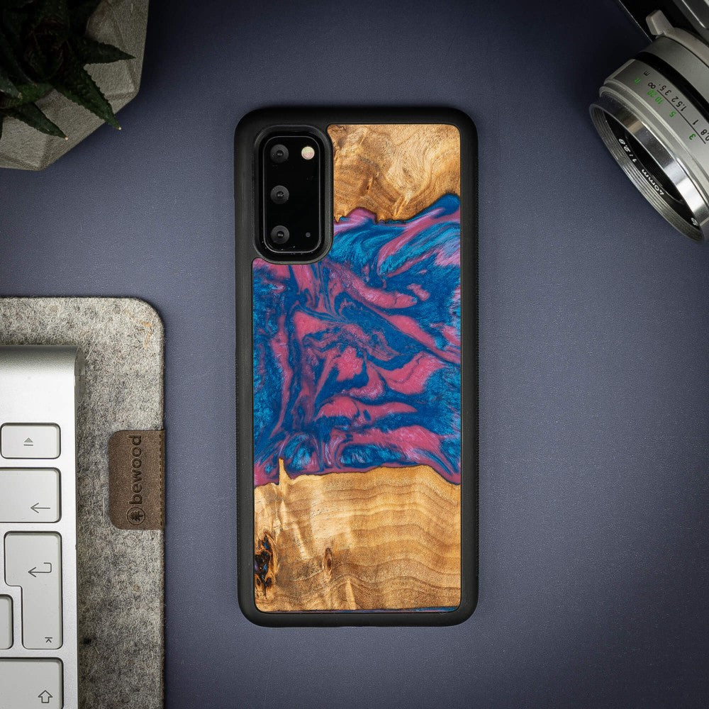 Holzhülle für Galaxy S20, Bewood Unique Neons Vegas