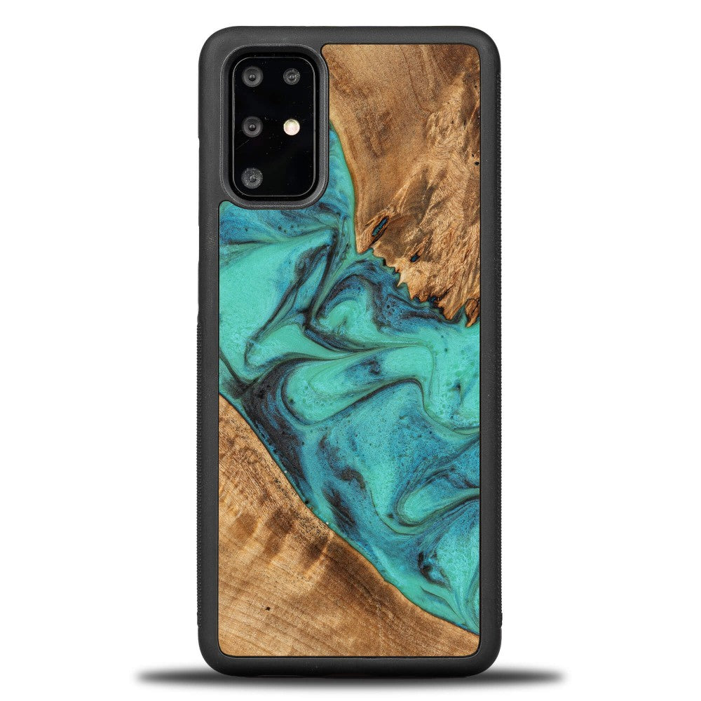 Holzhülle für Galaxy S20 Plus, Bewood Unique Turquoise