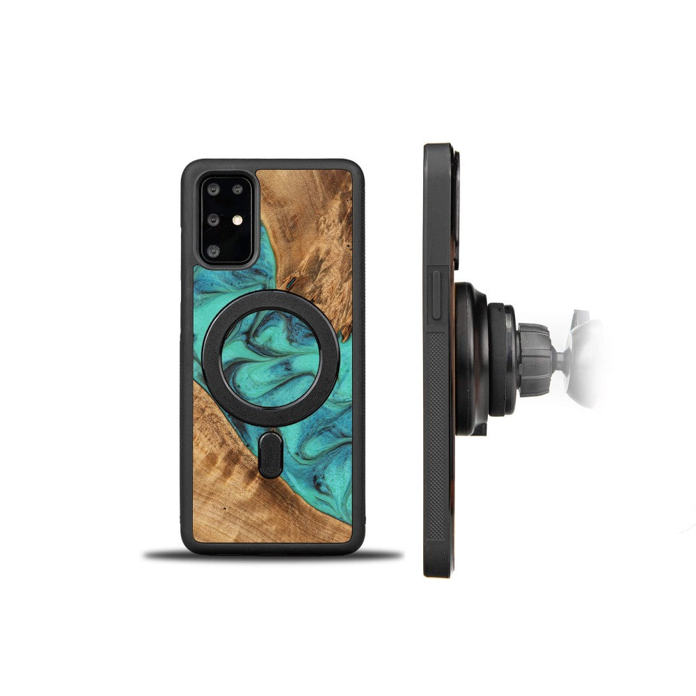 Holzhülle für Galaxy S20 Plus, Bewood Unique Turquoise