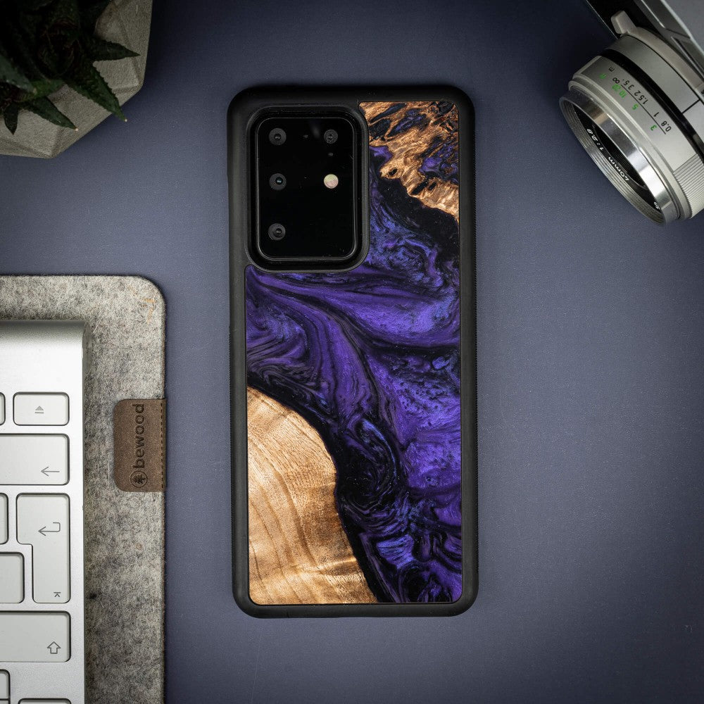 Holzhülle für Galaxy S20 Ultra, Bewood Unique Violet