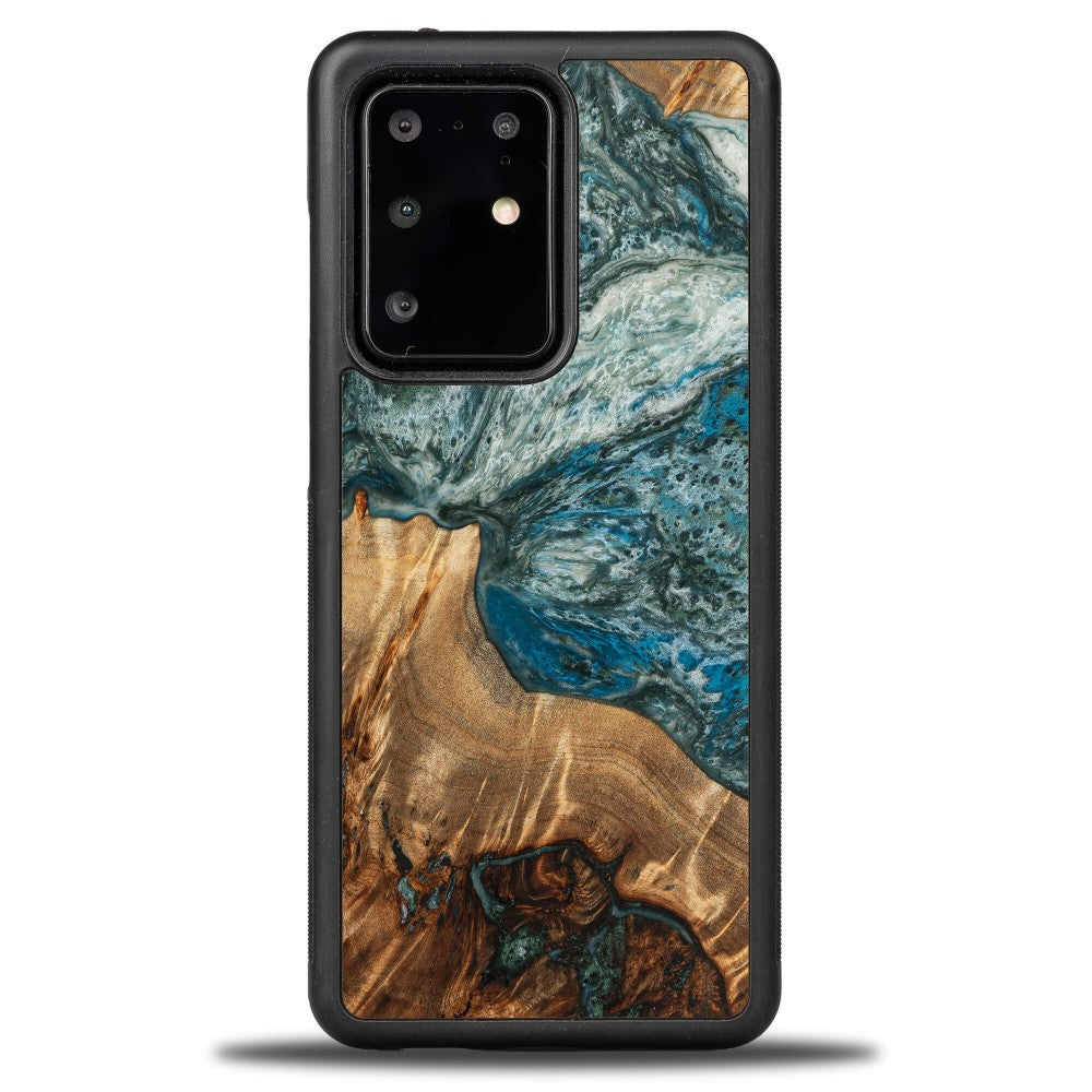 Holzhülle für Galaxy S20 Ultra, Bewood Unique Planets Erde