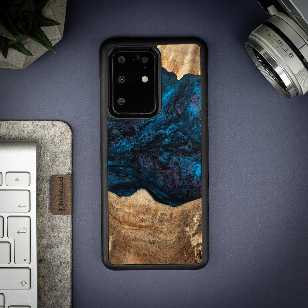 Holzhülle für Galaxy S20 Ultra, Bewood Unique Planets Neptun