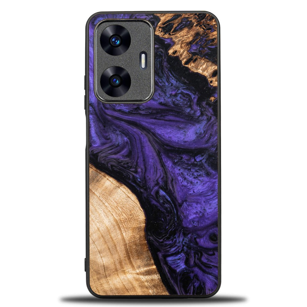 Holzhülle für Realme C55, Bewood Unique Violet