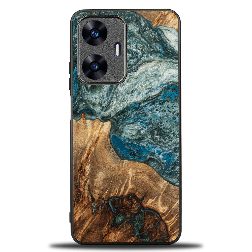 Holzhülle für Realme C55, Bewood Unique Planets Erde