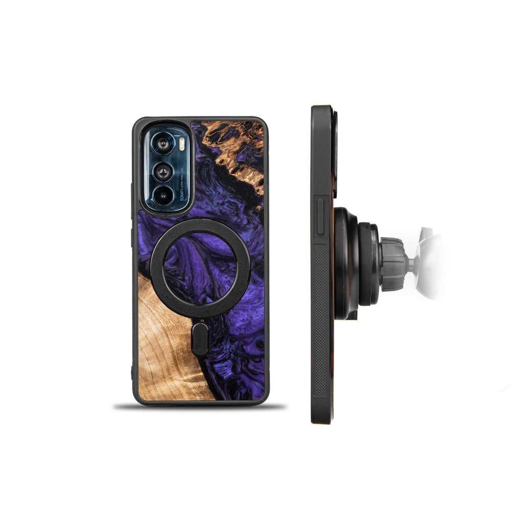 Holzhülle für Motorola Edge 30, Bewood Unique Violet