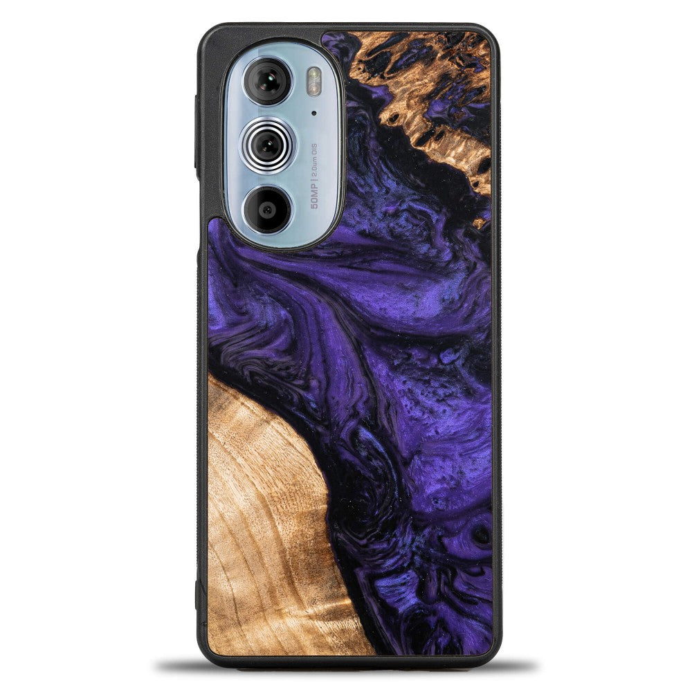 Holzhülle für Motorola Edge 30 Pro, Bewood Unique Violet
