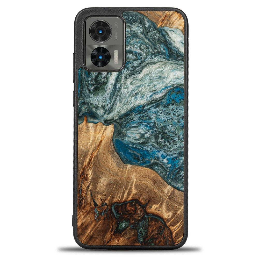 Holzhülle für Motorola Edge 30 Neo, Bewood Unique Planets Erde