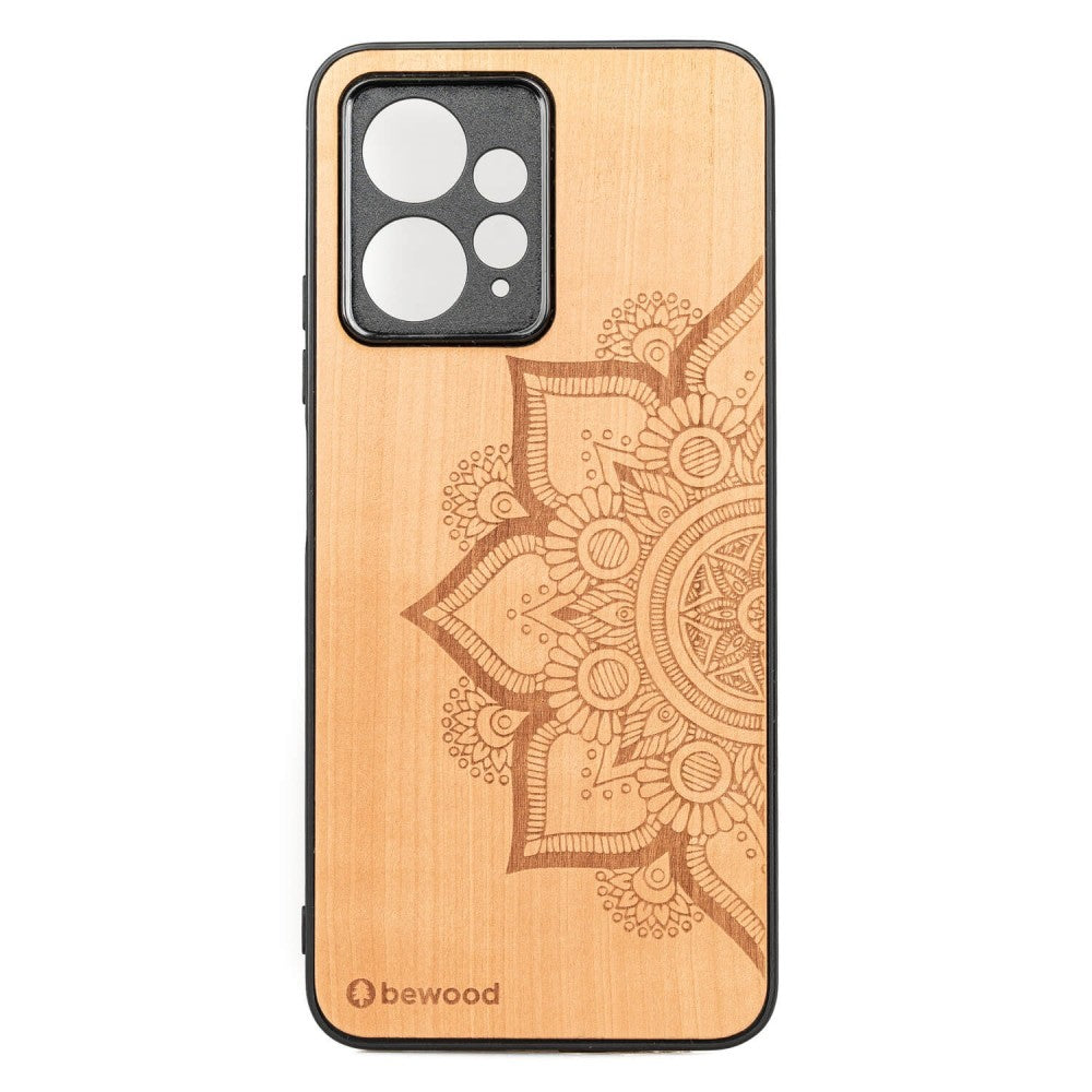 Holzhülle für Xiaomi Redmi Note 12 4G, Bewood Apfelbaum Mandala