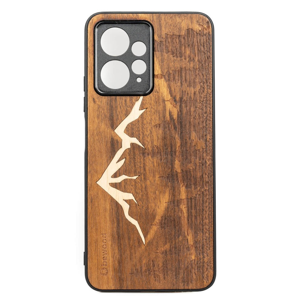 Holzhülle für Xiaomi Redmi Note 12 4G, Bewood Imbuia-Gebirge