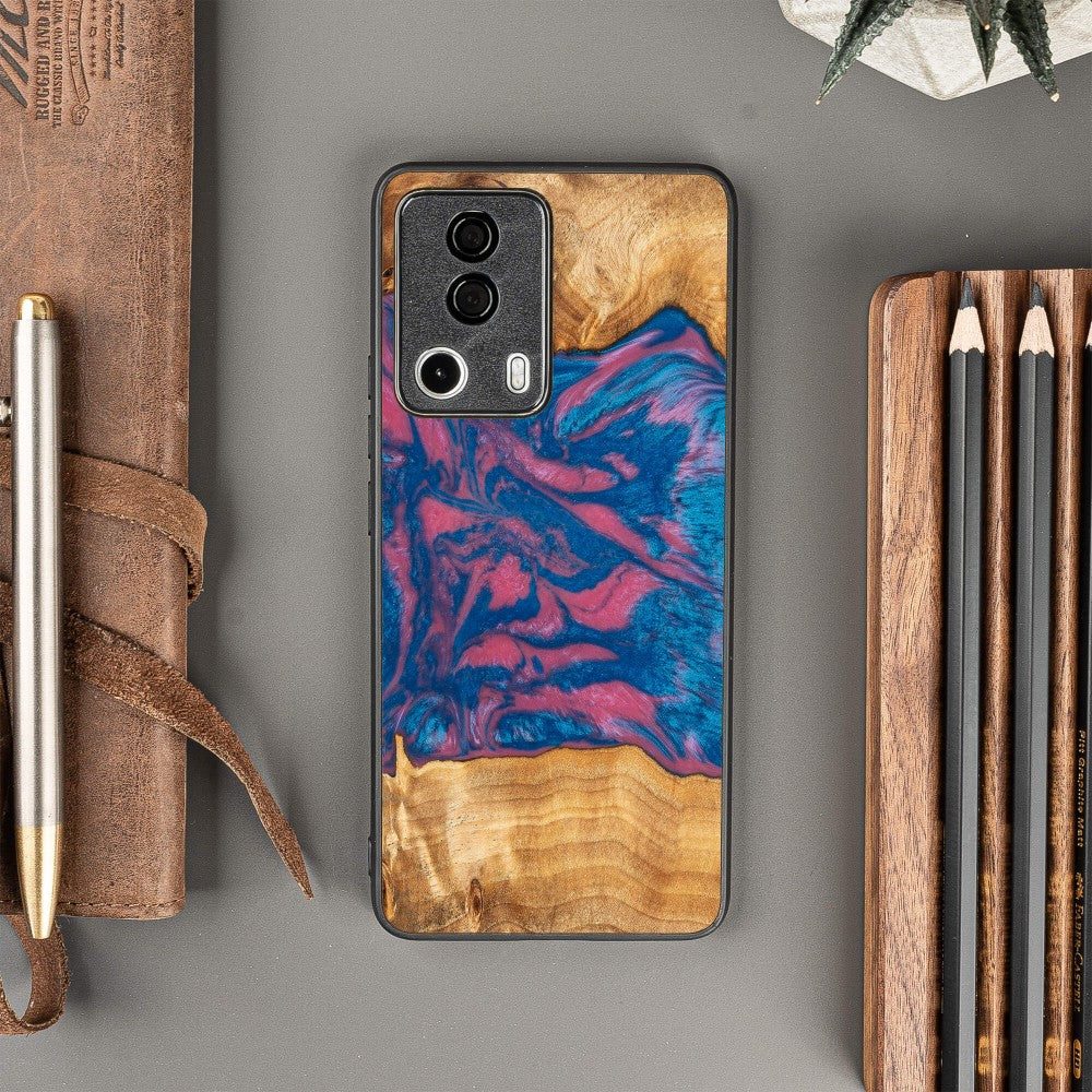 Holzhülle für Xiaomi 13 Lite, Bewood Unique Neons Vegas