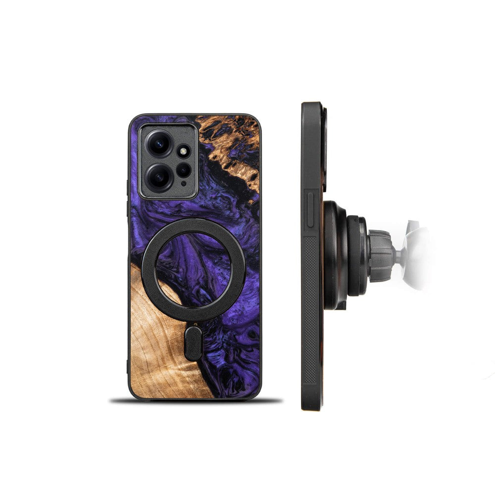 Holzhülle für Xiaomi Redmi Note 12 4G, Bewood Unique Violet