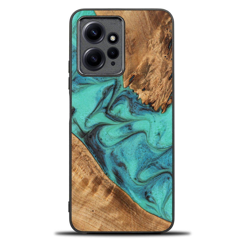Holzhülle für Xiaomi Redmi Note 12 4G, Bewood Unique Turquoise