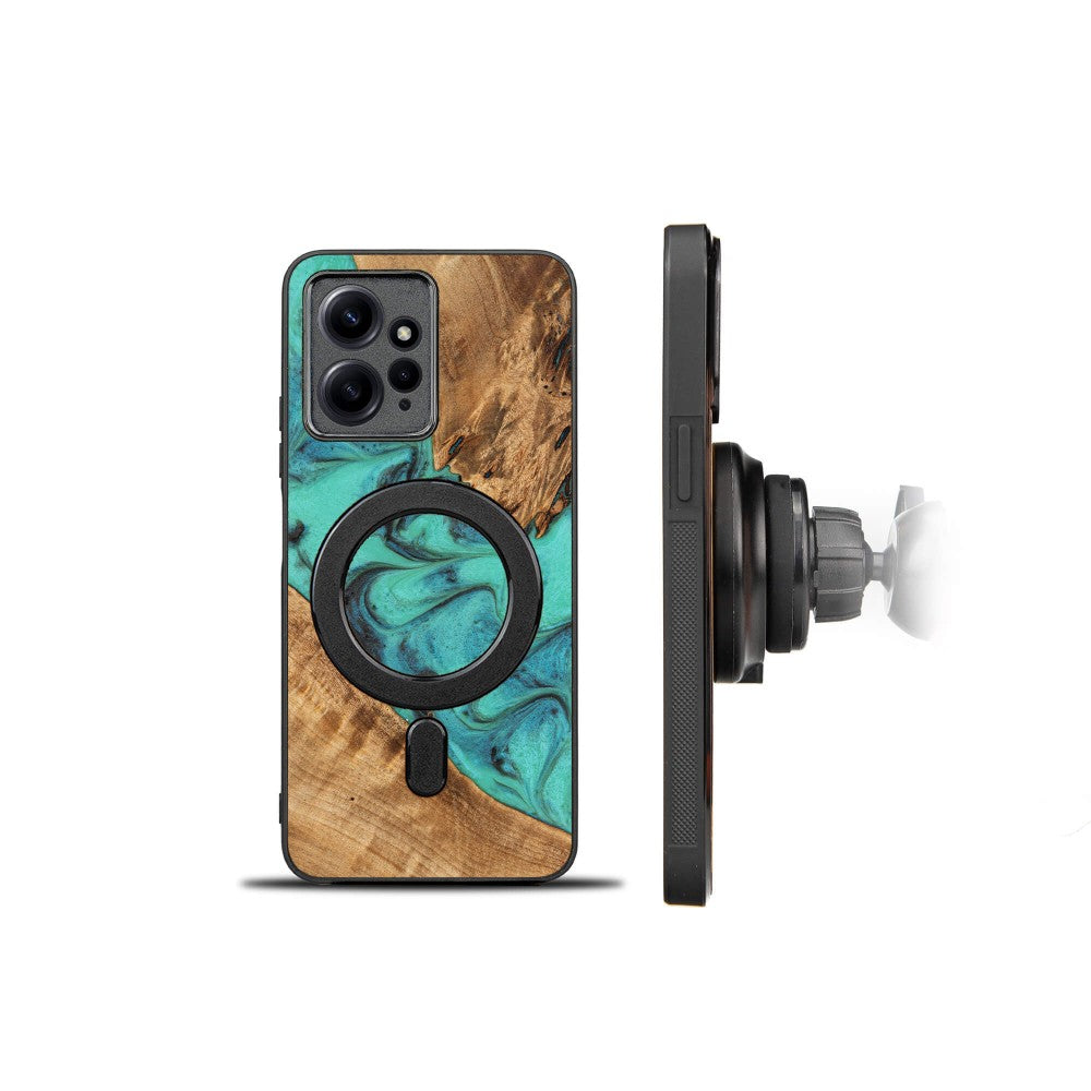 Holzhülle für Xiaomi Redmi Note 12 4G, Bewood Unique Turquoise
