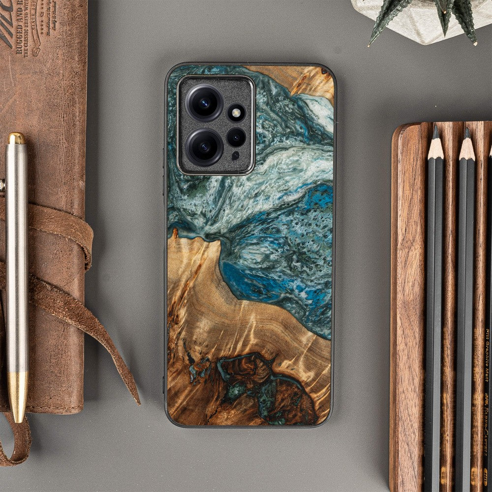Holzhülle für Xiaomi Redmi Note 12 4G, Bewood Unique Planets Erde