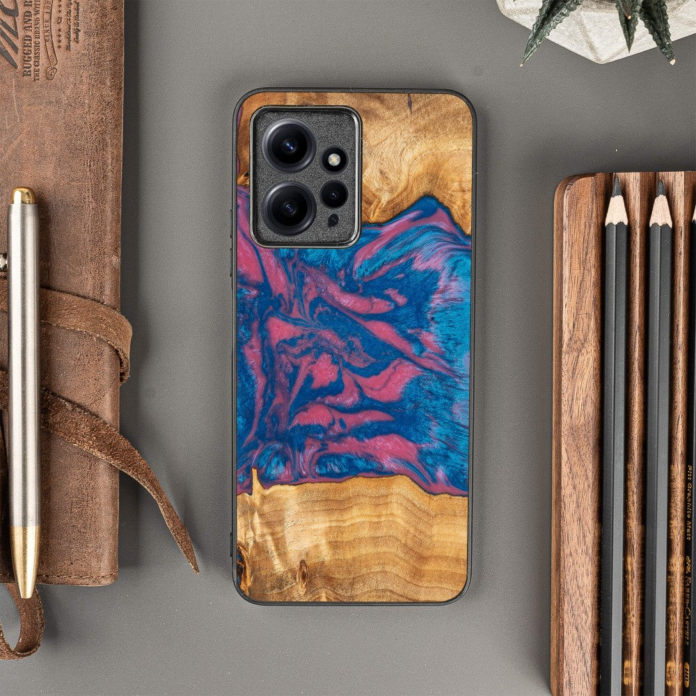 Holzhülle für Xiaomi Redmi Note 12 4G, Bewood Unique Neons Vegas