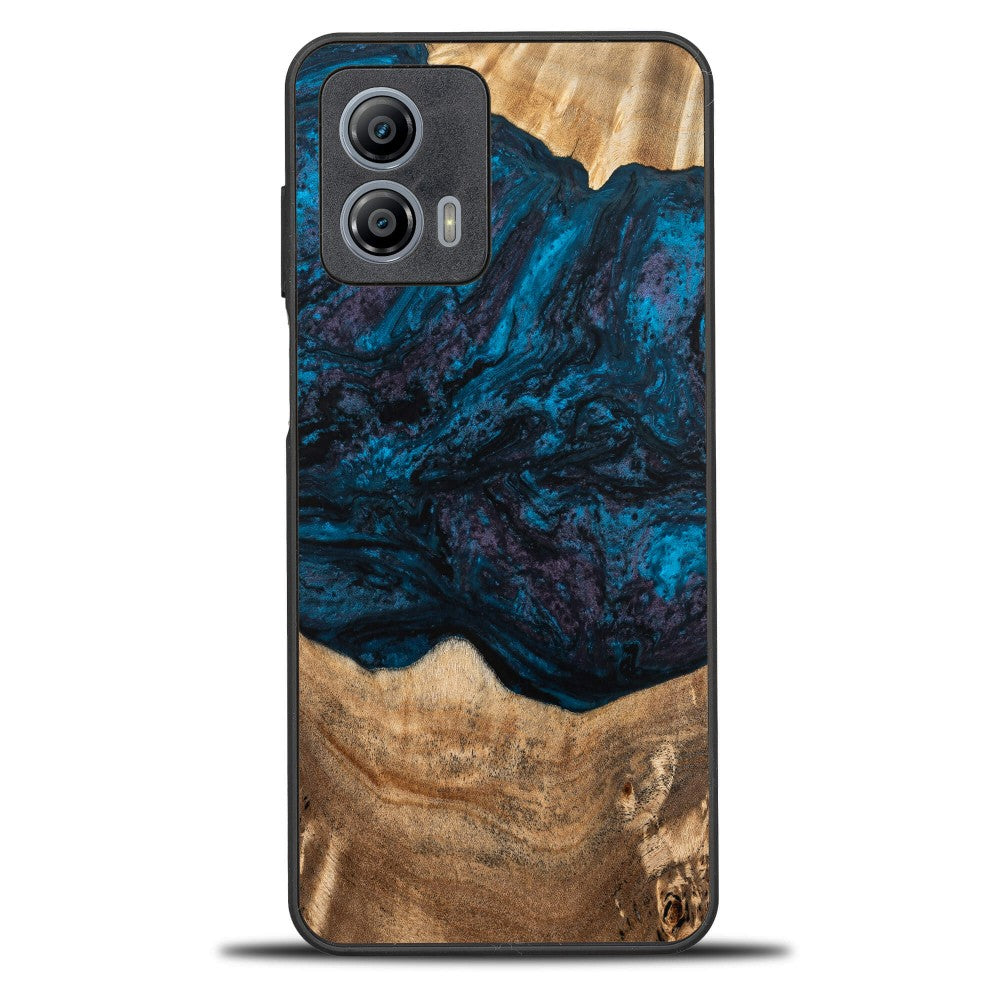 Holzhülle für Motorola Moto G53 5G, Bewood Unique Planets Neptun