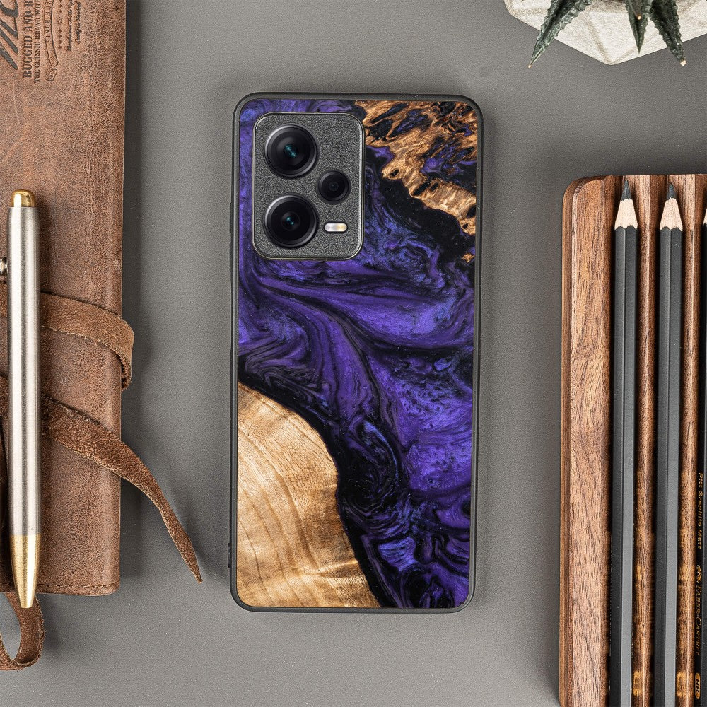 Holzhülle für Xiaomi Redmi Note 12 Pro 5G, Bewood Unique Violet