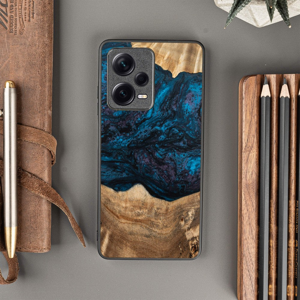Holzhülle für Xiaomi Redmi Note 12 Pro 5G, Bewood Unique Planets Neptun