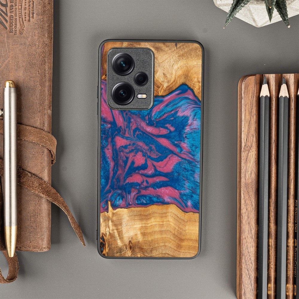 Holzhülle für Xiaomi Redmi Note 12 Pro 5G, Bewood Unique Neons Vegas