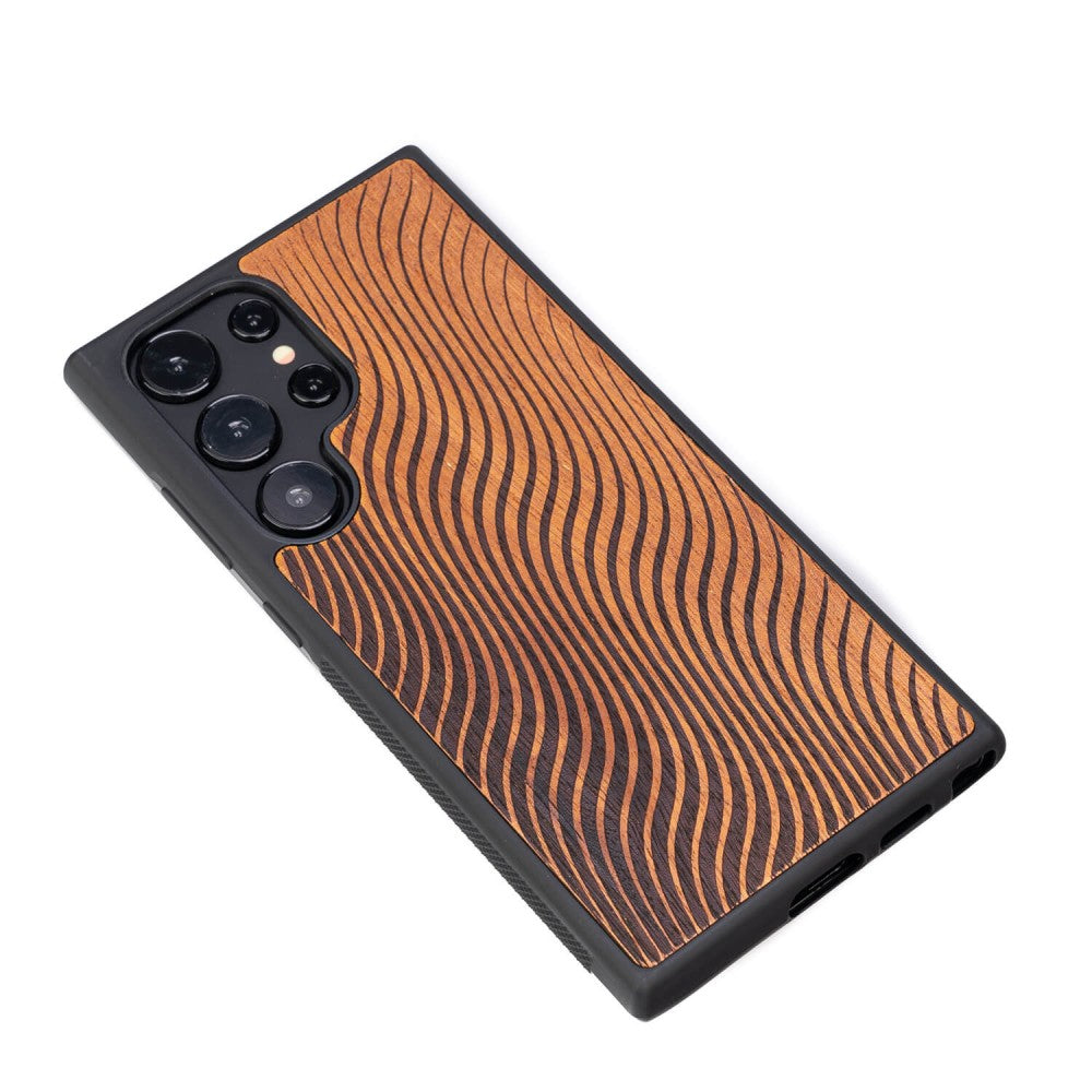 Holzhülle für Galaxy S24 Ultra, Bewood Merbauwellen