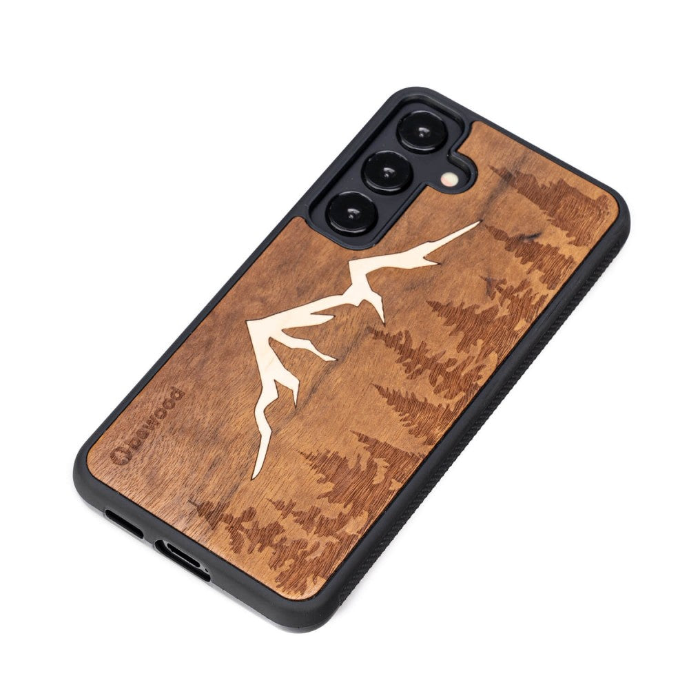 Holzhülle für Galaxy S24, Bewood Imbuia-Gebirge