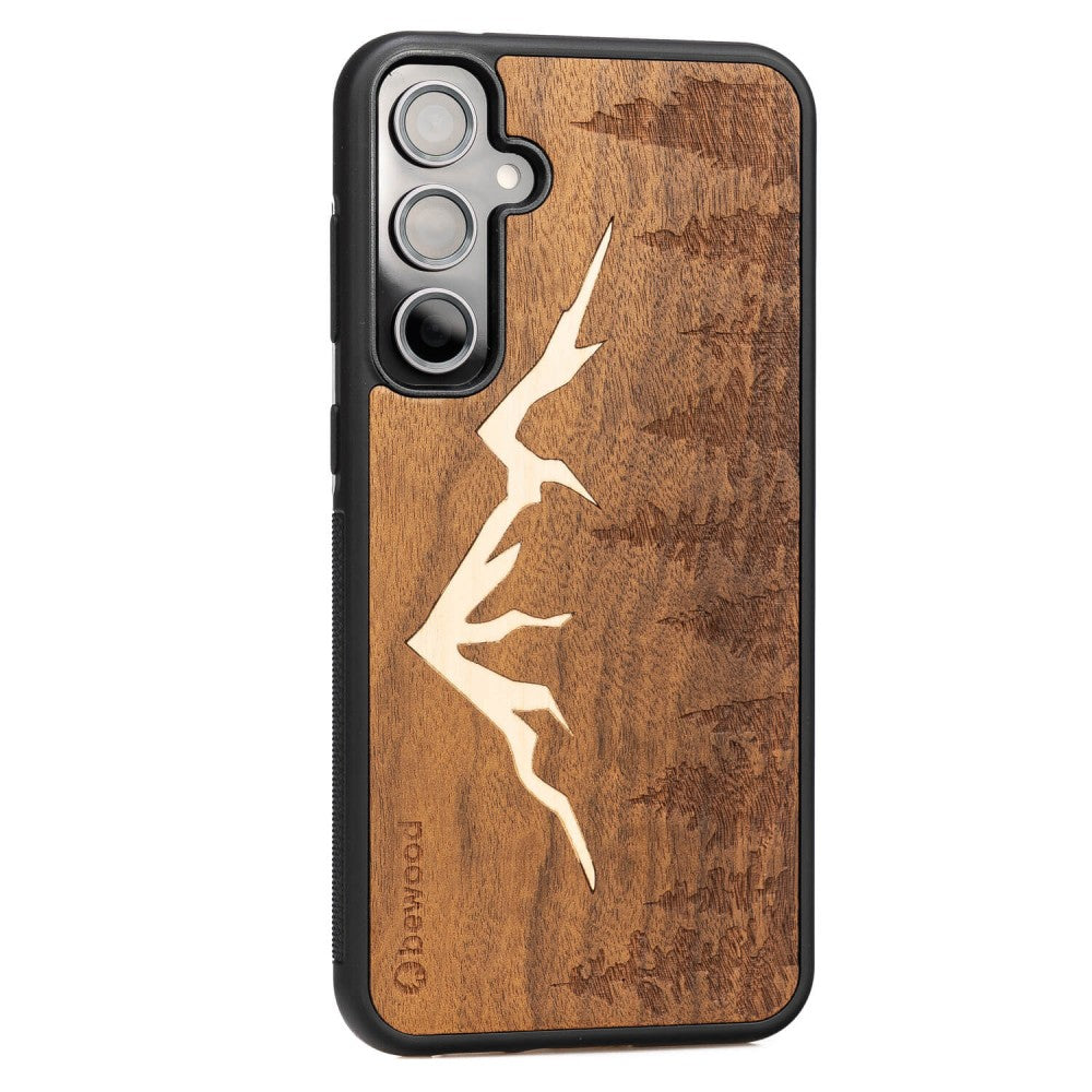 Holzhülle für Galaxy S23 FE, Bewood Imbuia-Gebirge