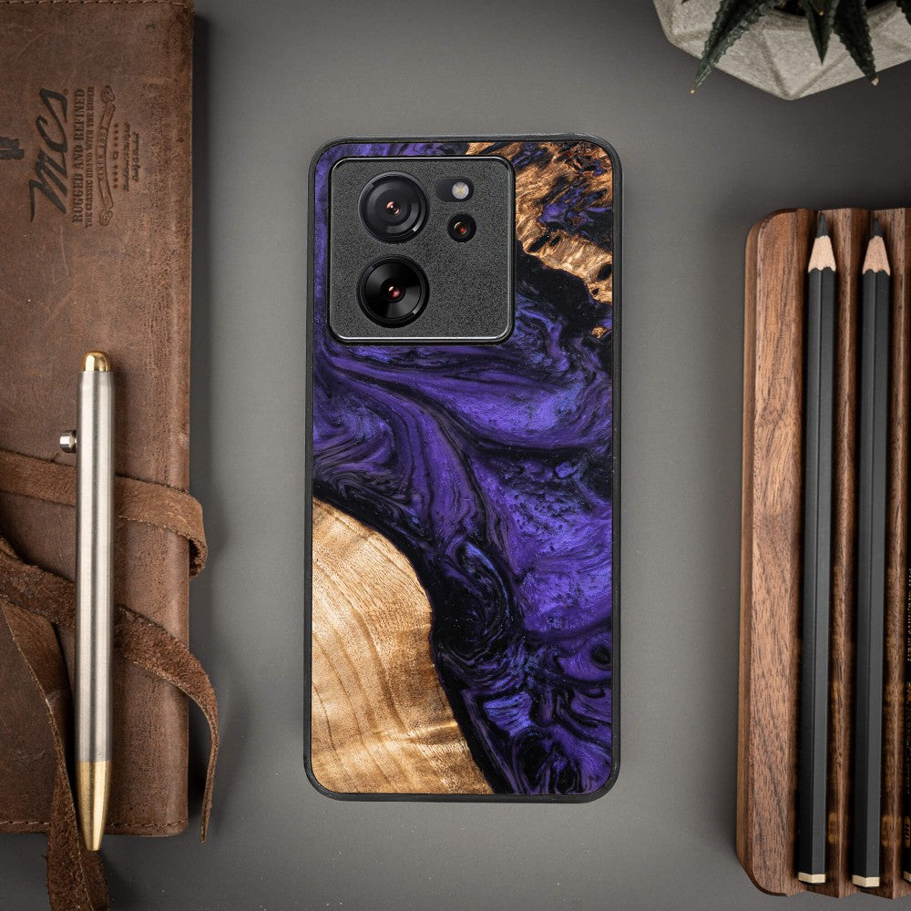 Holzhülle für Xiaomi 13T Pro / 13T, Bewood Unique Violet
