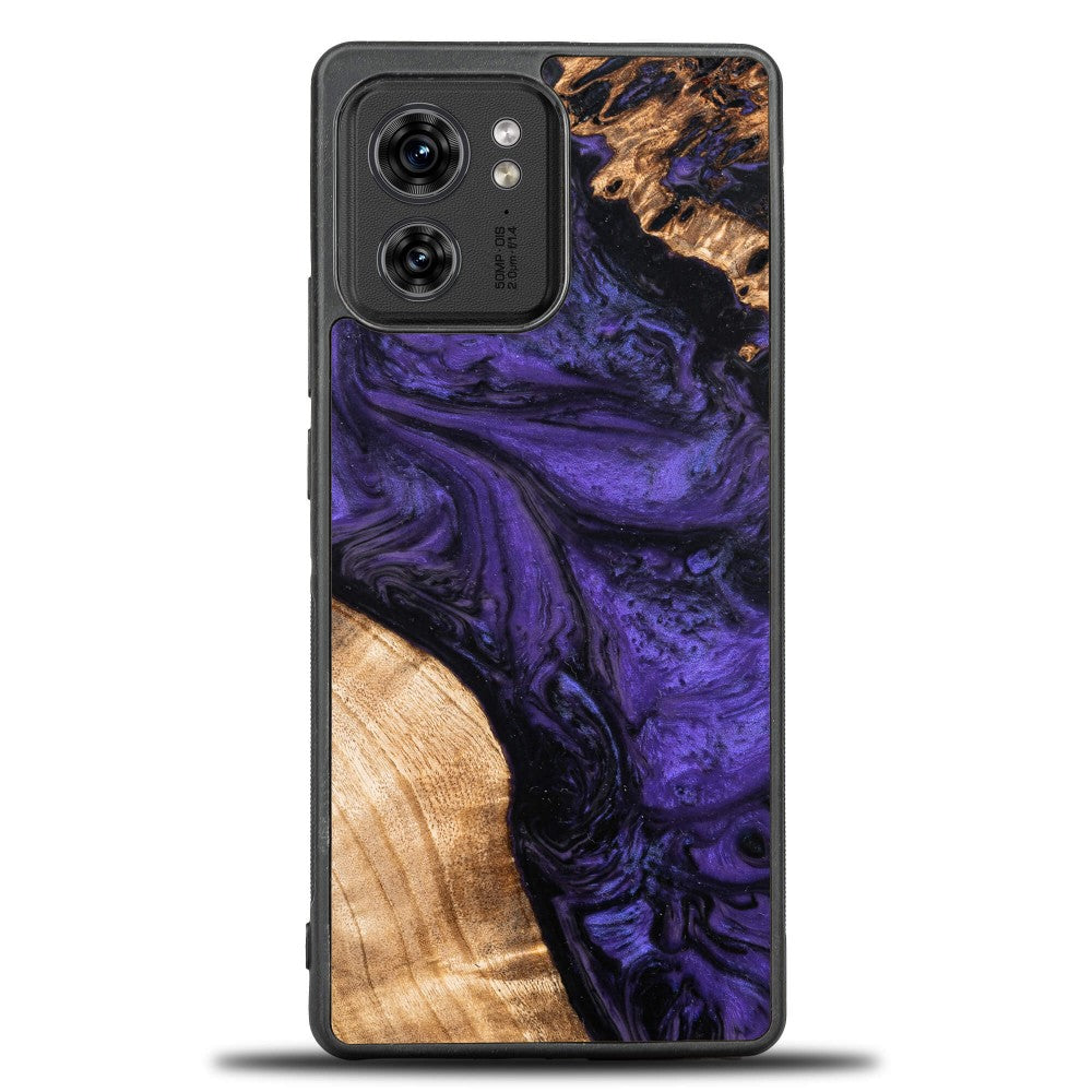 Holzhülle für Motorola Edge 40, Bewood Unique Violet