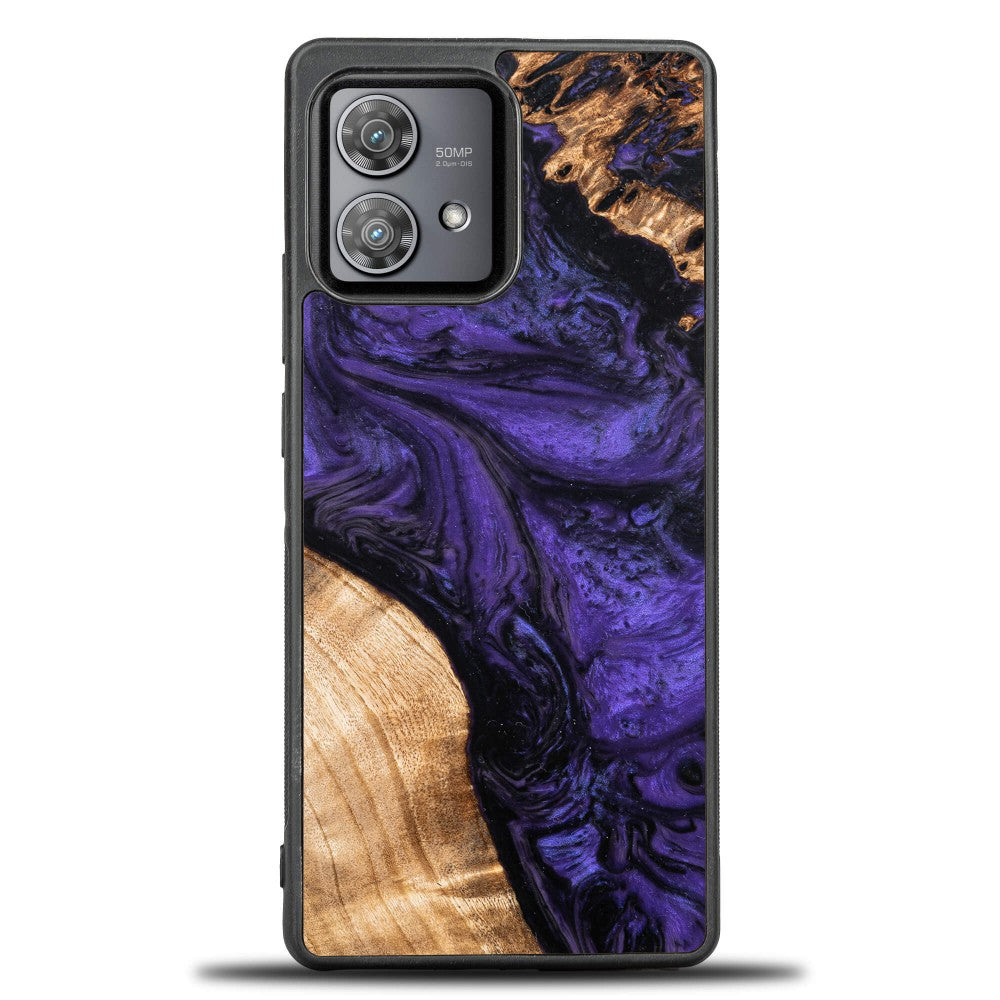 Holzhülle für Motorola Edge 40 Neo, Bewood Unique Violet