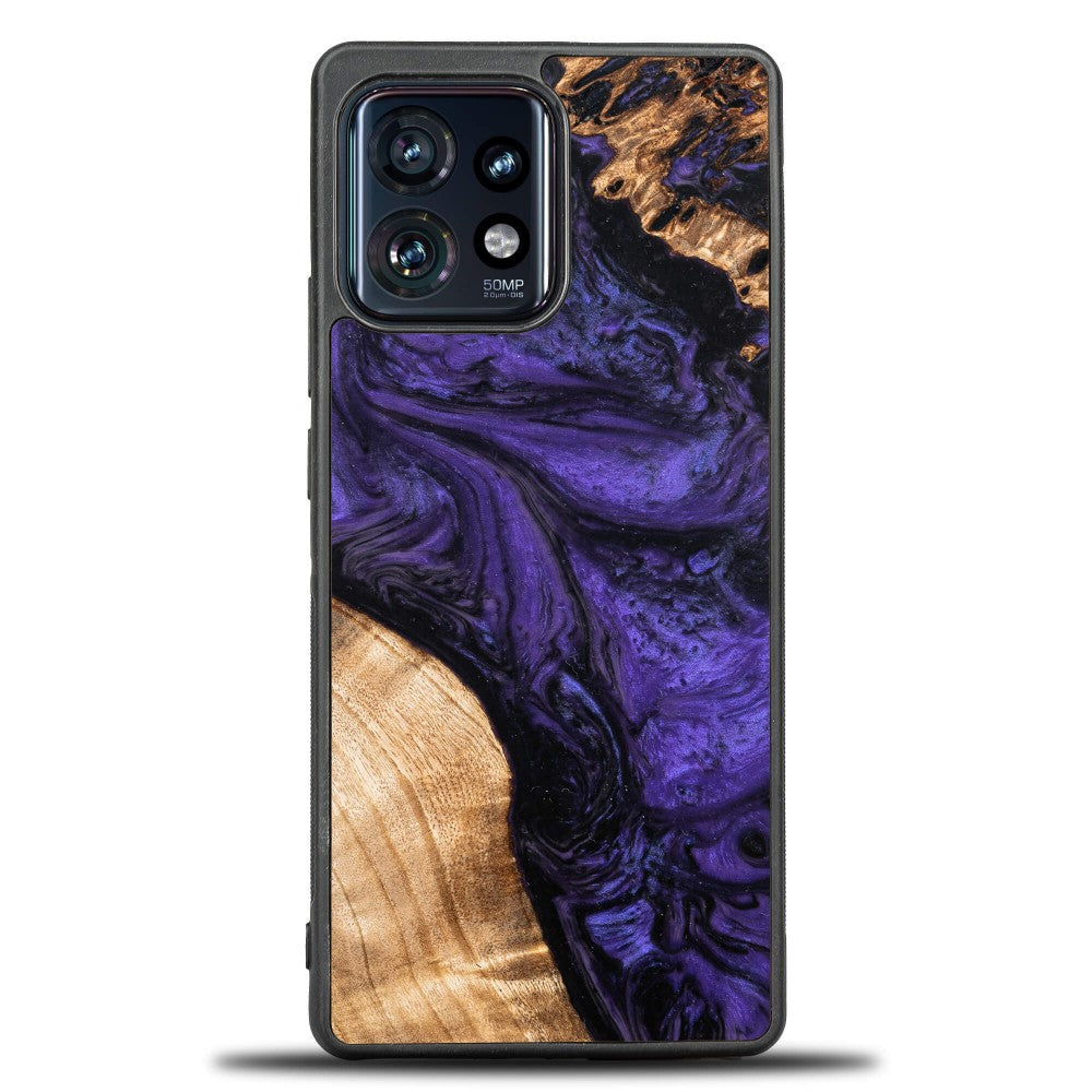 Holzhülle für Motorola Edge 40 Pro, Bewood Unique Violet