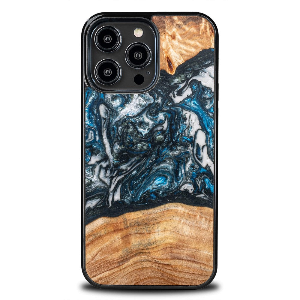 Holzhülle für iPhone 14 Pro Max, Bewood Unique Planets Erde