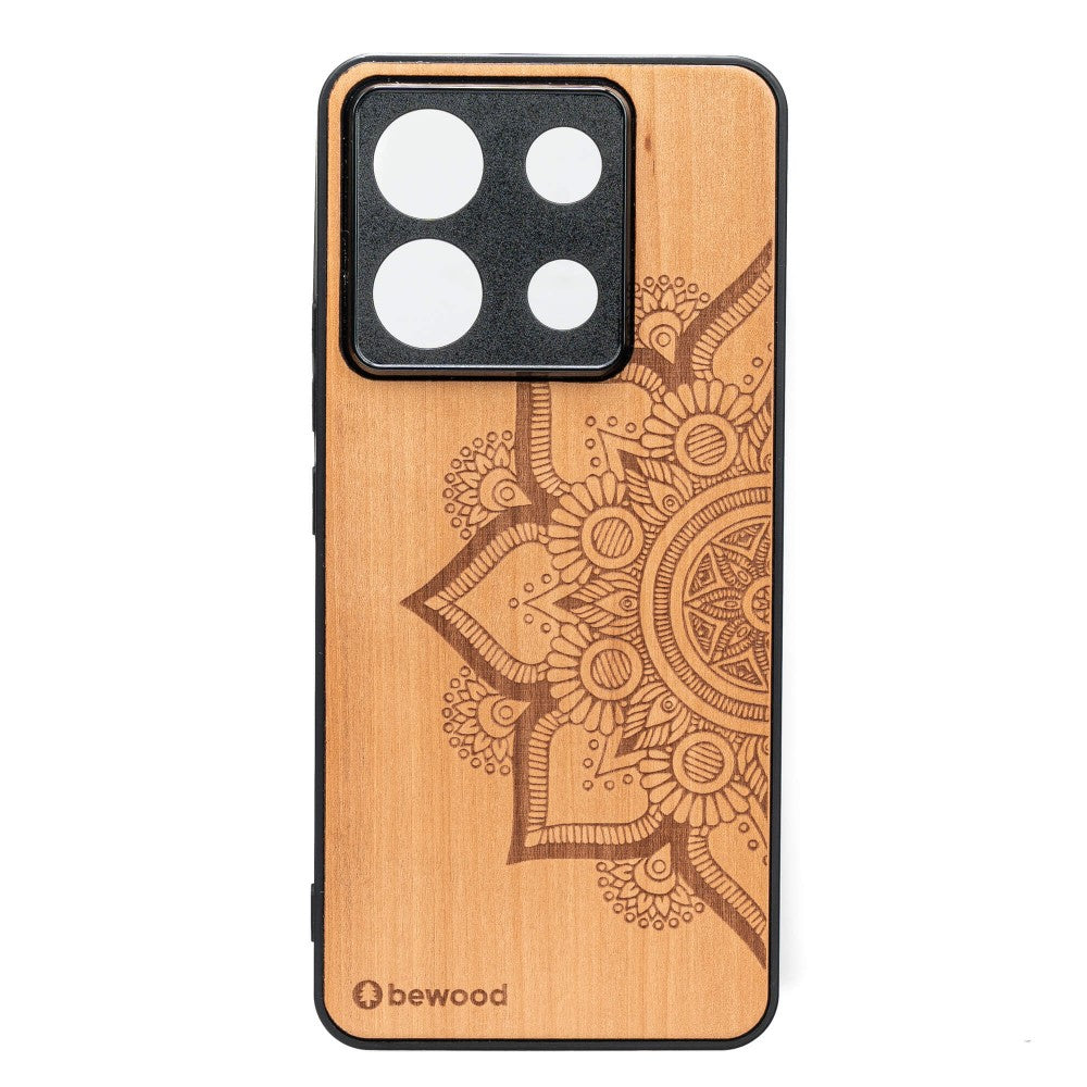 Holzhülle für Xiaomi Redmi Note 13 5G, Bewood Apfelbaum Mandala
