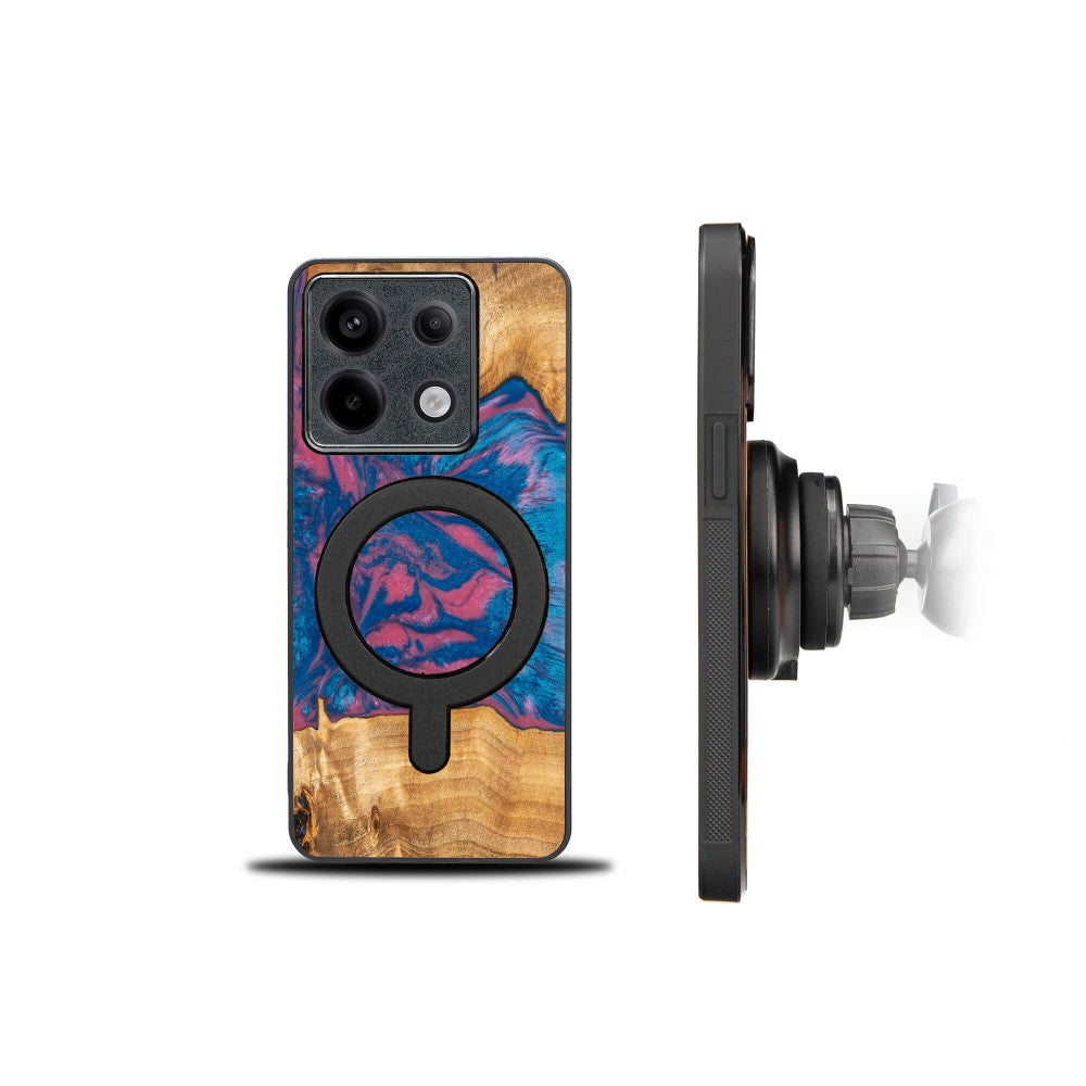 Holzhülle für Xiaomi Redmi Note 13 5G, Bewood Unique Neons Vegas