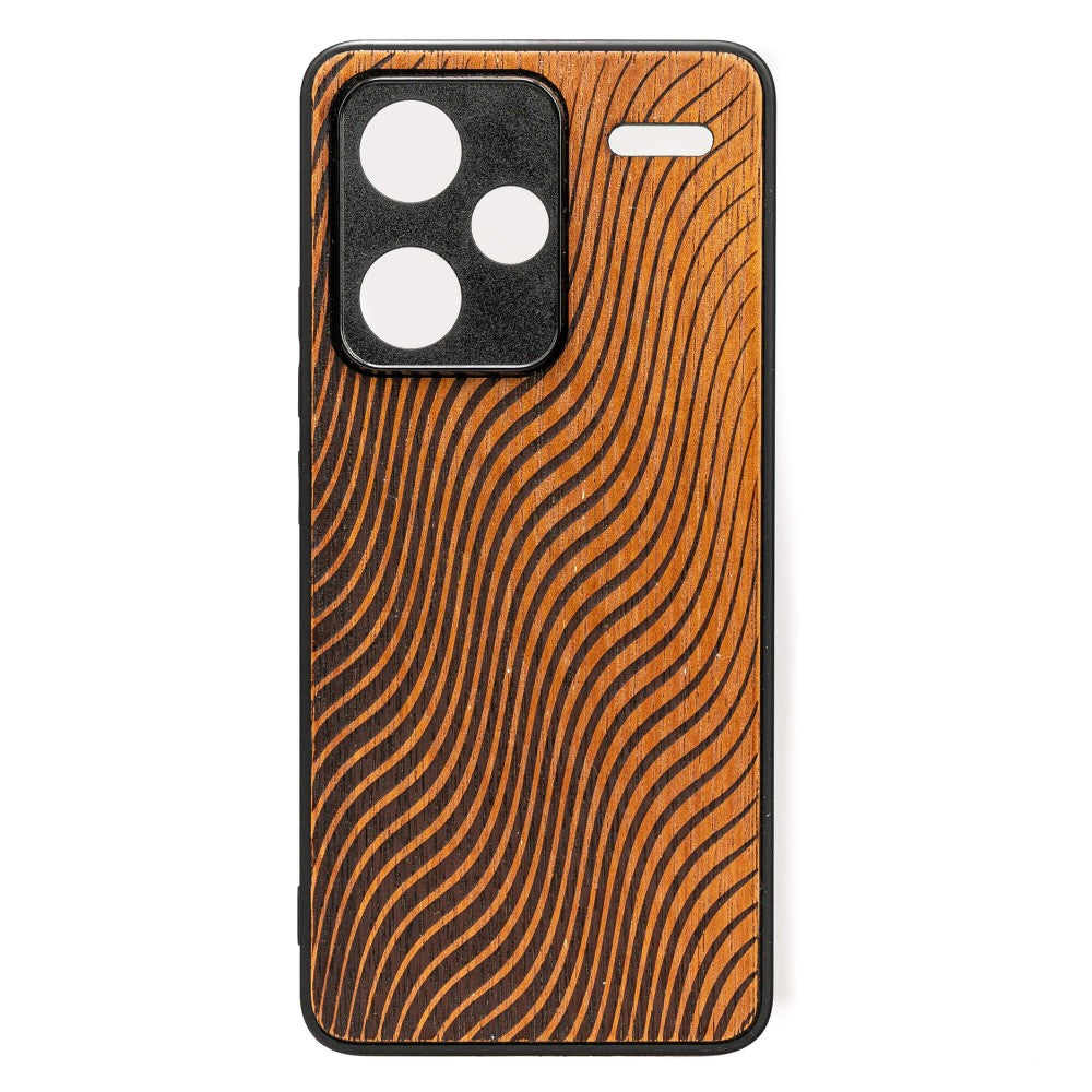 Holzhülle für Xiaomi Redmi Note 13 Pro+ 5G, Bewood Merbauwellen