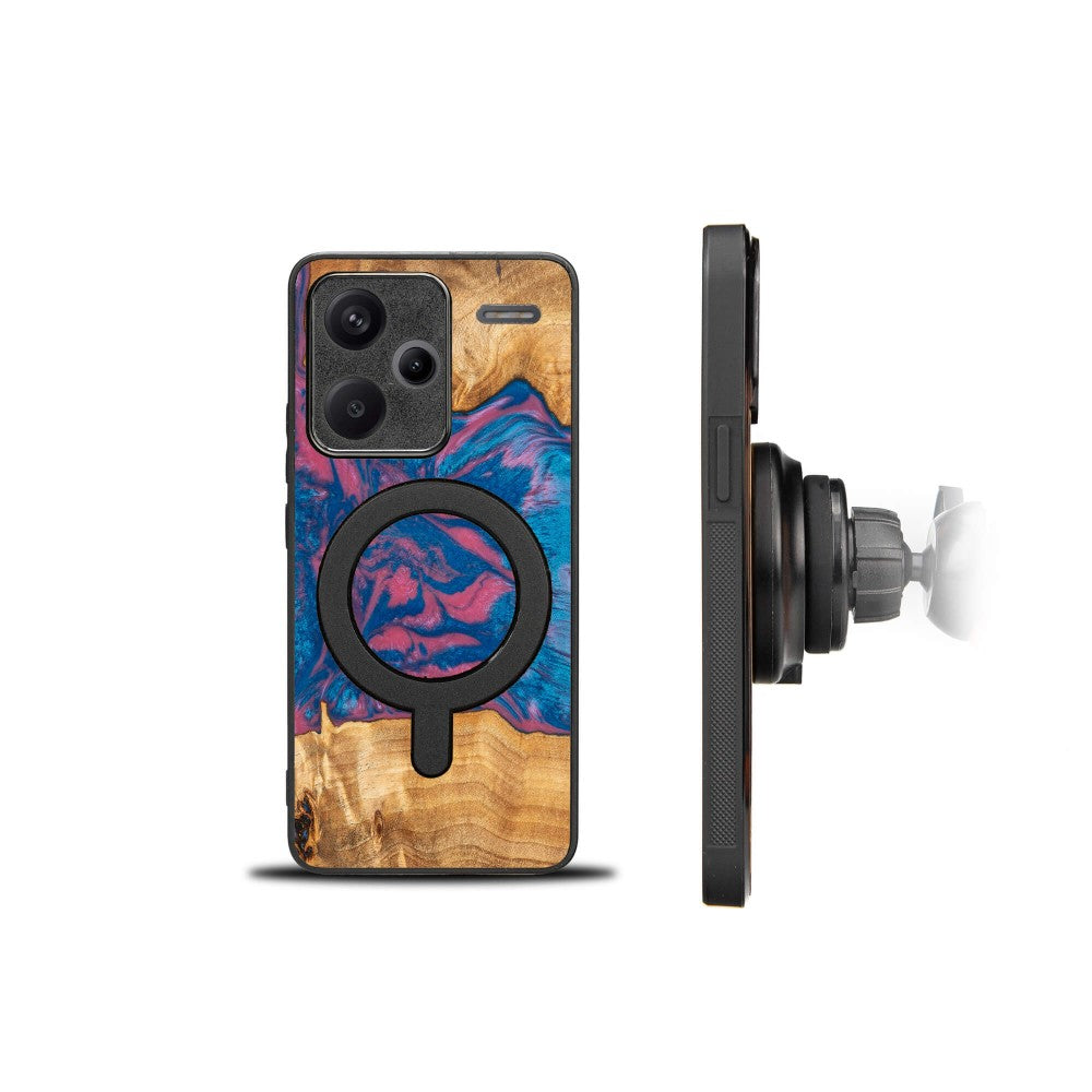 Holzhülle für Xiaomi Redmi Note 13 Pro+ 5G, Bewood Unique Neons Vegas