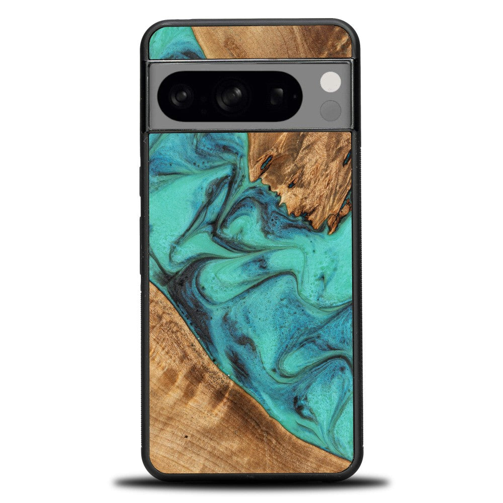 Holzhülle für Google Pixel 8 Pro, Bewood Unique Turquoise