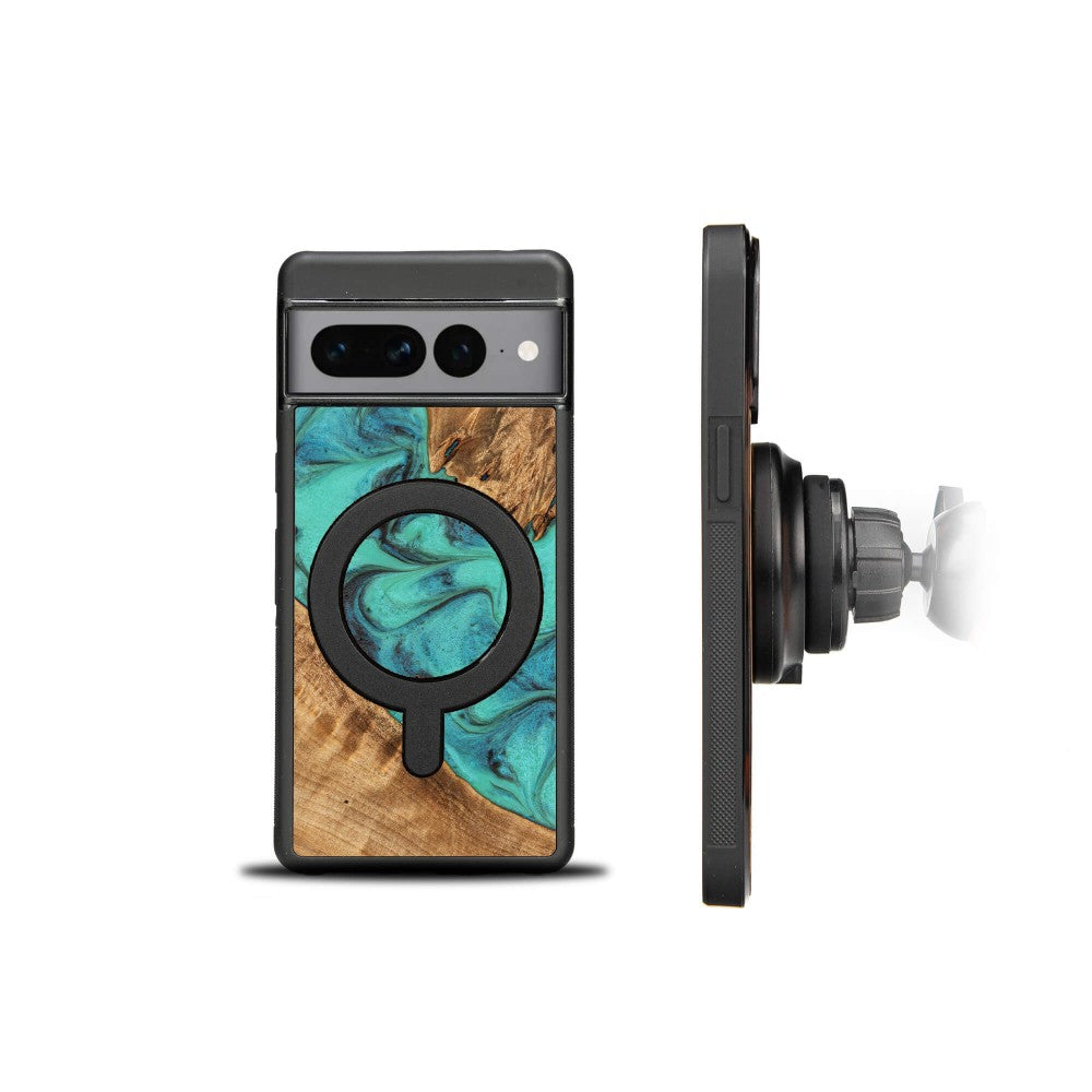 Holzhülle für Google Pixel 7 Pro, Bewood Unique Turquoise