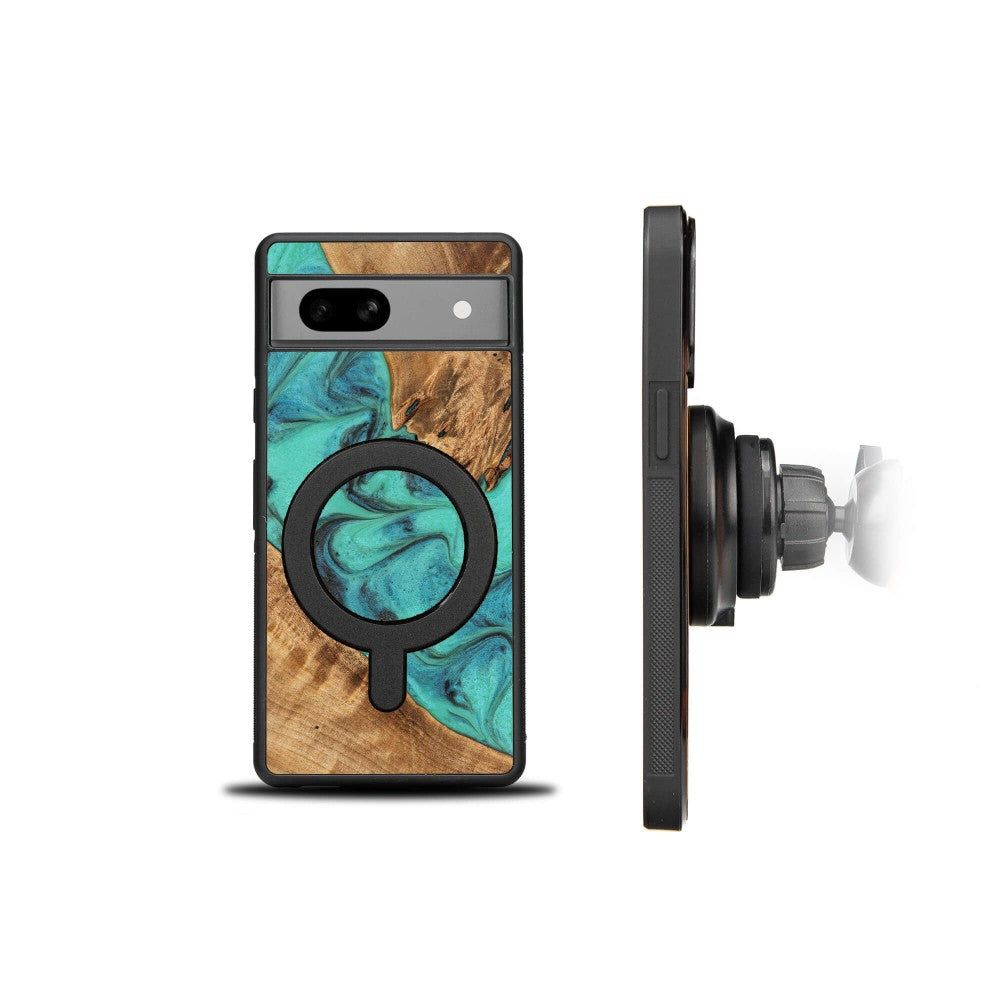 Holzhülle für Google Pixel 7A, Bewood Unique Turquoise